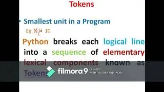 Tokens in python -   Uma