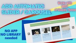 Universal Automatic Swipeable Carousel or Slider - NO EXTERNAL library, NO APP