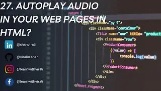 Day 27: Autoplaying Muted Audio on Web Page Load | Part-2 