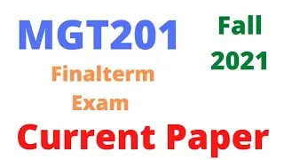 MGT201 Current Paper Finalterm Exams Fall2021/2022 