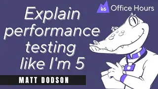 Performance testing for beginners, with Matt Dodson (k6 Office Hours #65)