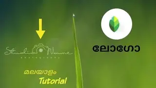 How to add logo or watermark to image in snapseed | Malayalam  tutorial|Add photography logo easily