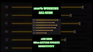 New ob40 update best sensitivity in 6gb ram | only red number | #freefire #shorts #ffsensitivity