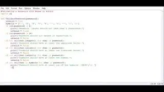 Validating a Password with Regex in Python