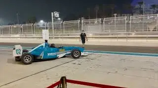Formula Yas 3000 Single Seater preparation, start, and a flyby. 
