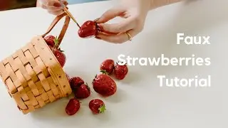 How to make faux strawberries #fakefood #fauxfoods
