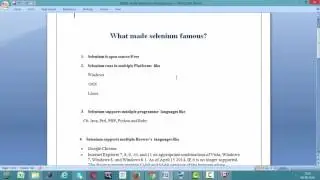 FREE SELENIUM TRAINING