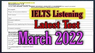 NEW IELTS Listening Test  With Answers, March 2022 | By TFLS