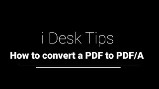 How to convert a PDF as a PDF/A in Windows 10 with Adobe Acrobat Pro