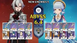 NEW Spiral Abyss 6.4 Luna 5 | C0 Arlecchino Overvape & C0 Ayaka Freeze - F2P | Genshin Impact【原神】