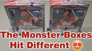 Monster Box Preview! 2 Monster Boxes of 2024 Topps Chrome With LOTS of Parallels & We Pulled An Auto