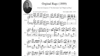 Orginal Rags 1899 Scott Joplin Sheet Music Tutorial Arr FarrierPete