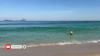 4K | 🏖️ Carnival in Rio de Janeiro.🚶‍♂️Walk along Leblon beach. 🫢Bikini Brazilian girls in party👙