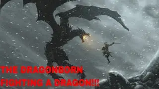 How the Dragonborn fights dragon's | skyrim SE.