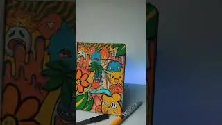 Drawing a Doodle with paint markers! #shorts