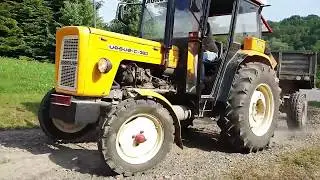 Ursus C-360 podjazd pod górkę z kamieniem