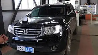 Ставим светодиодные лампы ДХО в секцию поворотников на Honda Pilot.