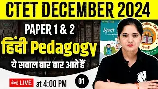 CTET Hindi Pedagogy Paper 2 & 1 | Hindi Pedagogy for CTET December 2024 | Hindi by kalyani Ma'am #1