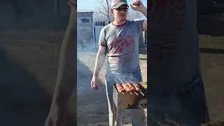 шашлычок. погодка класс!!! весна в сибири 20.04.24.