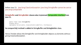 StringBuffer and StringBuilder implements  from JDK11 || Comparable Interface Part 2