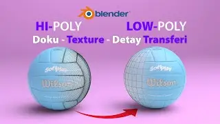 Blender Texture Bake ve Cage ile Doku ve Texture Transferi #blender #blendertips #blender3d