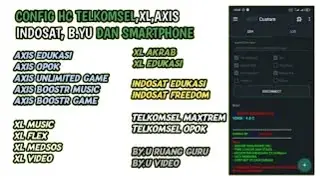 UPDATE #4 CONFIG HTTP CUSTOM XL, TELKOMSEL, SMARTFREN,BY.U,INDOSAT