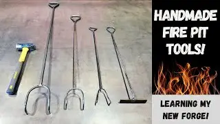 Handmade Fire Pit Tools! Propane Forge First Use!