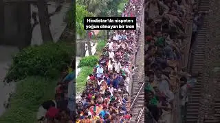 Hindistan'da nispeten yoğun olmayan bir tren  #haber #hindistan #gündem