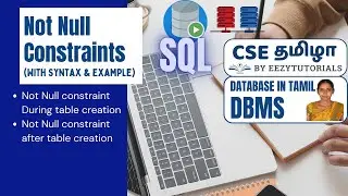4.3 தமிழில் Not null constraint in SQL