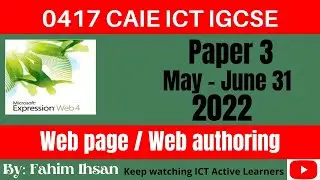 IGCSE ICT 0417 || P31 || 2022 || May - June  || Web page