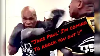 MIKE TYSON LOOKING BRUTAL ON PADS IN PREPARATION FOR JAKE PAUL
