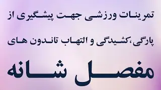 تمرینات ورزشی موثر خانگی جهت پیشگیری از پارگی، کشیدگی و التهاب تاندونهای مفصل شانه یوتیوب