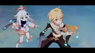 Unknown Girl Saves Aether life🤯🤯 #genshinimpact