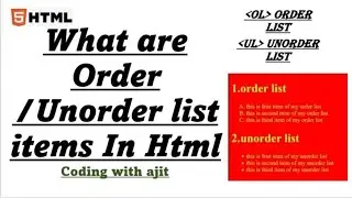 what are list item in html | html list in hindi | order list and unorder list in html
