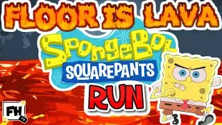 SpongeBob Floor Is Lava 🔥 Run - Summer Brain Break | Fitness Activity 👉 