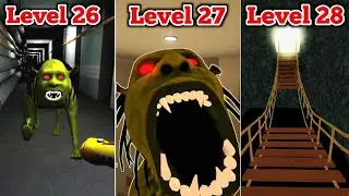 Shrek In The Backrooms New Level 26 To Level 28 Full Walkthrough New Update