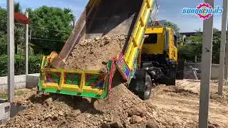 รถบรรทุกหกล้อดั้มดิน ถมที่สร้างบ้าน #dumptruck #Truck