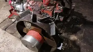 Steel wheels for a walk-behind tractor. MTZ.