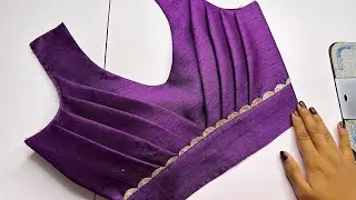 Front pleated blouse design cutting and stitching|pleated blouse design |blouse design|latest blouse