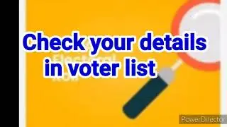 check your details in voter list