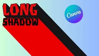 Long Shadow Text Effect - Canva Tutorial