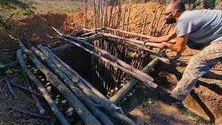 Строю землянку на войне. Печь лежанка. 2 серия