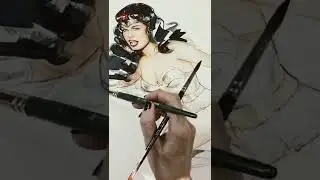 Bettie Page "Wonder Woman" by Olivia De Berardinis Part 1 - Time Lapse