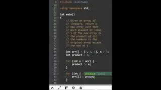 Array product excluding current element #dailycode #dailycoding #codingchallenge #codingchallenges