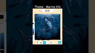Theme : Marine life #roblox #art #drawing #painting #illustration #games #shorts