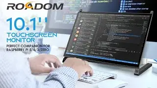 ROADOM Raspberry Pi Screen, 10.1’’ Touchscreen Monitor, IPS FHD 1024×600,Responsive