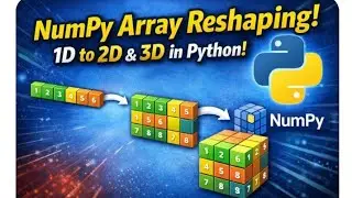 NumPy Array Reshaping| 1D Array To 2D & 3D Arrays| Explanation With Example (