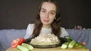 Мукбанг паста КАРБОНАРА🍝