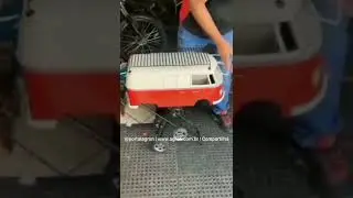 Carro churrasqueira portátil modelo Kombi (combi ou pão de forma)