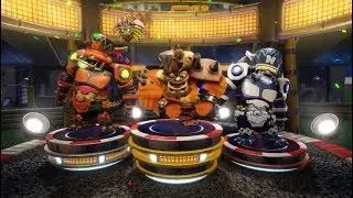 Megamix, Rustland Megamix and Beenox Rustland Megamix Winning Podium. (Crash Nitro Fueled)